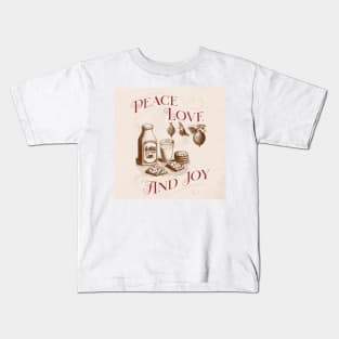 Peace Love And Joy Kids T-Shirt